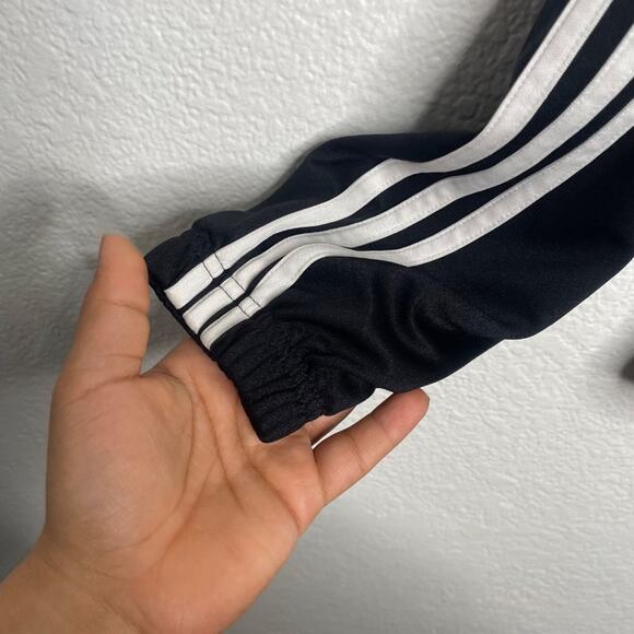 Adidas Mens Jacket Size M Black Full Zip Long Sleeve Unlined Track Jacket - Picture 9 of 14